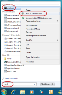 Start Menu - Launch Elevated Command Prompt